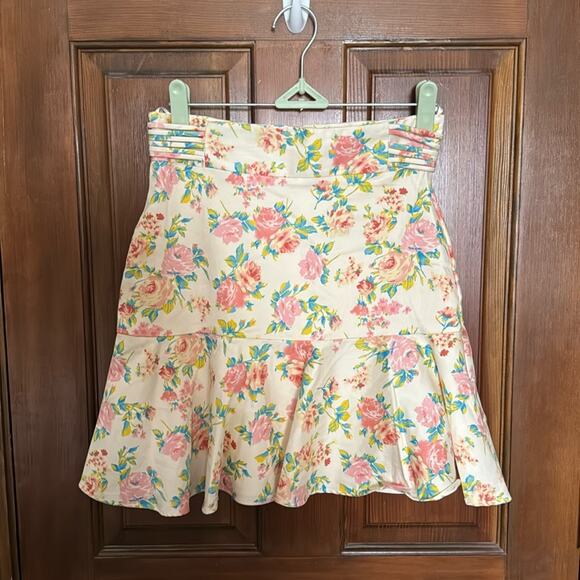 Love Shack FancyFloral Print Pleated Skirt Size P (XS estimate) NWT